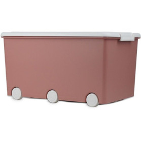 Coffre de Rangement PLAYBOX Maxi avec Roulettes - Rose