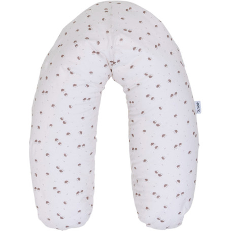 Coussin de Maternité TINEO en Jersey de Coton Écru avec Hérissons