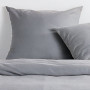 Parure de lit Essential 220x240 cm - Effet crépon gris - TODAY