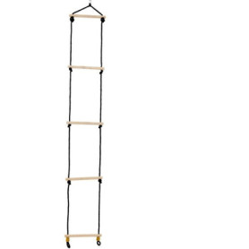 Échelle en bois pour portique TP Toys - Corde noire - 190 à 250 cm