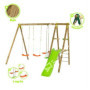 Portique en Bois TRIGANO avec Toboggan et Balançoires pour Enfants