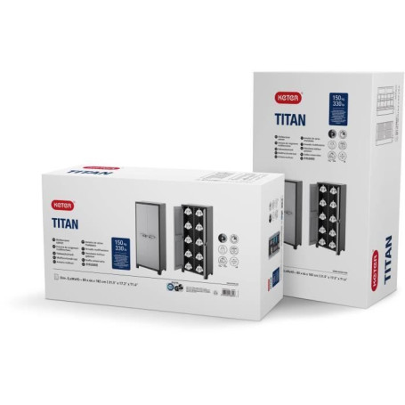 Armoire Utilitaire KETER TITAN - Rangement Pratique et Élégant - 44 x 80 x 182 cm