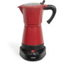 Cafetière italienne électrique LIVOO - 6 tasses - Rouge et Noir