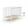 Lit bébé en bois 60x120 ONE Blanc - Confort et sécurité