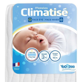 Matelas Bébé Climatisé 60x120 cm - Été/Hiver - Yoopidoo