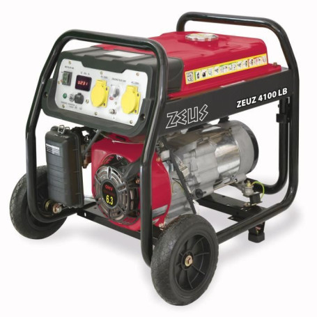 Groupe électrogène essence ZEUZ 4100 LB - 3300 W - Monophasé Rouge