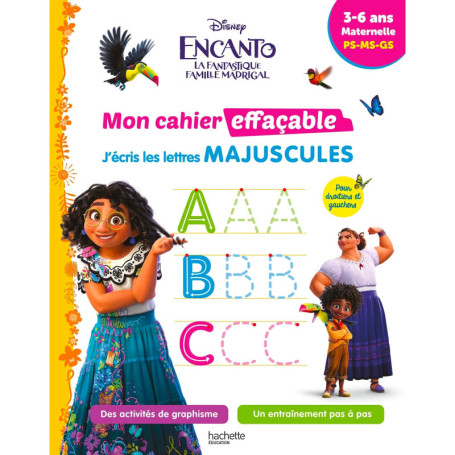 Disney - Encanto - Mon cahier effaçable - J'écris les lettres majuscules (3-6 ans)