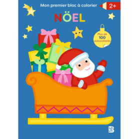 Bloc à colorier avec autocollants - Noël