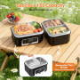 Jradse Gamelle Chauffante, 110W Lunch Box Chauffante Electrique avec 1,5L de Capacité, Réchauffeur d'Aliments en Acier Inoxydabl