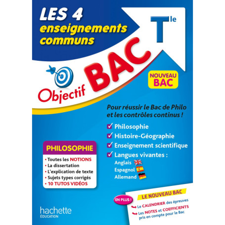 Objectif BAC Les 4 enseignements communs Terminale