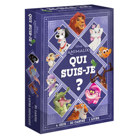 DISNEY ANIMAUX - "Qui suis-je ?" - Boîte de jeu de cartes