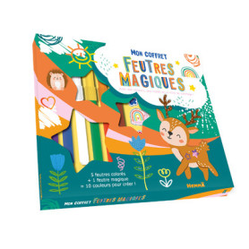 Mon coffret feutres magiques - Avec des stickers, des motifs et un livre de coloriage !