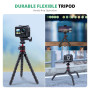 AKASO Trépied Portable Octopus, Caméra Sport Flexible Octopus Gorrila Pod & Fixation pour Action Cam Akaso V50X / EK7000 / EK700