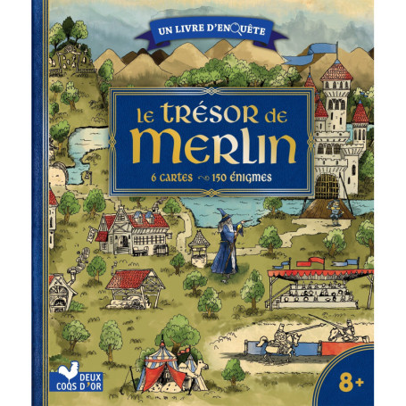 Le trésor de Merlin - livre avec cartes et loupe