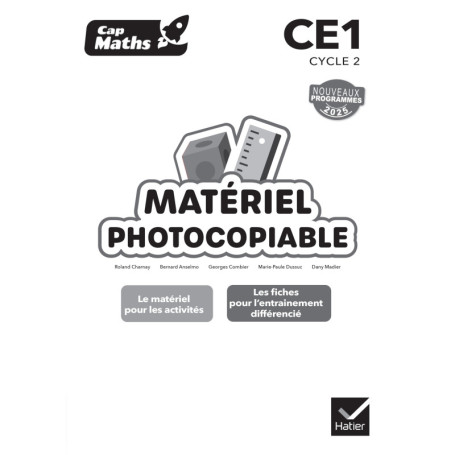 Cap Maths CE1 - Ed. 2025 - Matériel photocopiable
