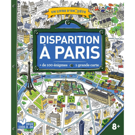 Disparition à Paris - livre avec carte