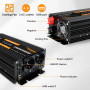 Yinleader Convertisseur 12V 220V 2500W /5000W Convertisseur de Puissance Onduleur 12V 230V Ecran LCD 2 Prises AC pour Panneau So