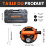 RHYSTER® 2x Ventouses Carrelage avec Manomètre et Jauge Sécurité - Diamètre 200mm - Supportent Jusqu'à 300KG - Idéal pour Carrel