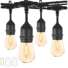 ZOTOYI Guirlande Lumineuse Exterieure 30m, Guirlande Guinguette Exterieur LED avec 30+2 Ampoules S14 en Plastique Incassable, Et
