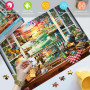 HUADADA Puzzle 1000 Pièces Puzzle 1000 Pièces Conte de Fées Adultes Devant La Fenêtre Puzzle Classique Cadeau