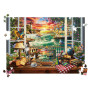 HUADADA Puzzle 1000 Pièces Puzzle 1000 Pièces Conte de Fées Adultes Devant La Fenêtre Puzzle Classique Cadeau