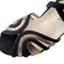 Werner Kern Chaussures de danse Bess pour femme - Daim/cuir noir vieilli - Pour pieds larges - Talon cubain de 4,5 cm - Semelle 