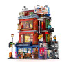 Lumibricks Straßenfusion Boxclub Blocs de construction avec lumière, City Modular Building, 3036 pièces, avec salle de sport et 