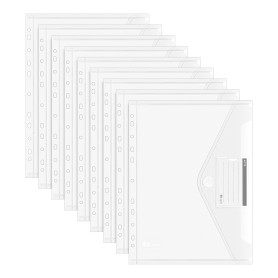 Agoer Lot de 48 Pochettes Plastique A4, Chemise Plastique Porte-documents avec Fermeture Auto-Agrippante, Pochettes Plastiques P