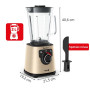 Moulinex Blender électrique, 1200 W, Bol verre capacité utile 1,5 L, Mixeur Smoothie, Technologie de lames Powelix, Haute qualit