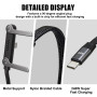 Synclum Lot de 2 Câbles USB-C 240W avec Support Invisible Intégré, Support Téléphone Pliable pour Smartphones, Tablettes et Appa