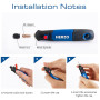 HERZO Outil Rotatif Electrique sans fil Li-Ion (3.7V), 32 pcs Accessoires，recharger par USB, Mini Outil avec 3 Vitesses 5000-150