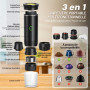 VHV Machine à Café Portable de Voyage,Chauffage Rapide 3 En 1 Cafetiere Portable 12V, Auto-Chauffage de 4 à 6 Minutes, Grandes C