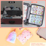 10 Sac de Rangement Plastique Transparent Dépoli, Sacs Seal Pochette Étanche, Sac de Vetement Dépoli Réutilisables Zip, Sac à Ch