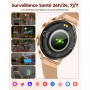 Iaret Montre Connectée Femme avec 3 Bracelets, 1,27" Écran AMOLED Always-on, Appel Bluetooth, 120+ Modes Sport, SpO2/Cardio/Somm