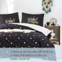 AYSW Sets de Housses de Couettes 220 x 240 cm + Lot 2 Taies d'Oreillers 65 x 65 cm Parure de lit Imprimé Etoile Multicolore 2 Pe