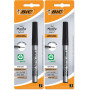 BIC Marking Fine ECOlutions Marqueur Permanent à Pointe Conique Fine - Noir, Blister de 1 (Lot de 2)
