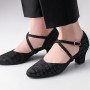 Werner Kern Chaussures de danse Ronja 4,5 Comfort pour femme - Brocart 15 - Pour pieds larges - Talon cubain de 4,5 cm - Semelle