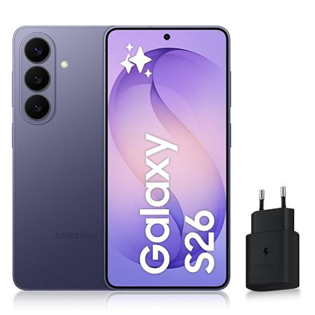 Samsung Galaxy S26, Smartphone Android 5G avec Galaxy AI, 256 Go, Chargeur Secteur Rapide 25W Inclus, Smartphone déverrouillé, V