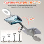 ULANZI MT-71-1 MagLock Mini Perche à Selfie avec Attache Magnétique Double Face, Trépied Télescopique 33.5cm à Quatre Pieds, Poc
