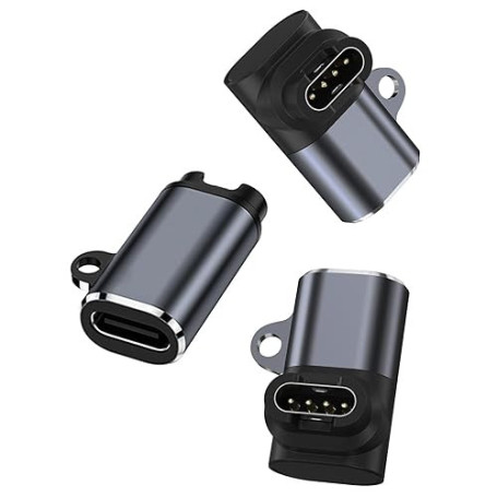 USB-C Adaptateur 3 pièces Type C Chargeur montre cable Compatible avec Garmin Fenix 7 7s pro, 6 6S Pro, Fenix 5 5S 5X Plus, Fore