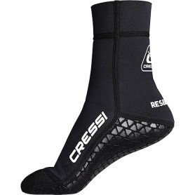 CRESSI Resilient Pro Neoprene Socks-Chaussons Unisex Néoprène 3 mm Noir Système Anti Sable “Smooth Glideskin Sandproof” avec Sem
