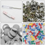 JJZGPP Lot de 100 Rivets de réparation universels pour Toit de Voiture avec 100 Broches, 1 Tournevis, 1 mètre Ruban, réparation