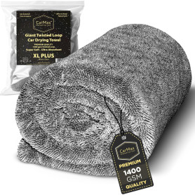 CarMax® - Serviette de Séchage Voiture en Microfibre Twisted Loop – Haute Absorption – Séchage sans Traces – Sûre pour Peinture 