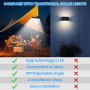 LEKIA Lampe Solaire Exterieur, 2 Pièces Clip On Lumiere Solaires Exterieur à Détecteur de Mouvement, 36 LEDs Lampe Murale Solair