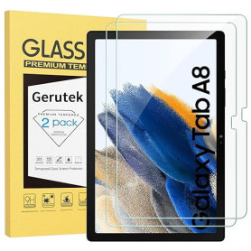 Gerutek [Lot de 2 Verre Trempé pour Samsung Galaxy Tab A8 10,5" 2021, SM-X200/X205 Protection Écran, Haute Définition, 9H Dureté