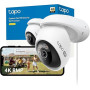 Tapo C560WS Caméra de surveillance extérieure Wi-Fi 4K 360°, Wi-Fi 6 double bande, vision nocturne couleur, détection IA gratuit