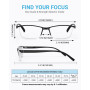 LUFF 4 paires de lunettes de lecture anti-rayons bleus Lecteurs ultra-légers portables