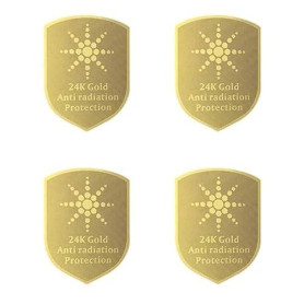 Hsthe Sea boucliers Autocollants Anti-Radiation EMF, 4 pièces, en Or 24 carats, pour téléphone Portable, Ordinateur Portable, Ta