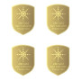 Hsthe Sea boucliers Autocollants Anti-Radiation EMF, 4 pièces, en Or 24 carats, pour téléphone Portable, Ordinateur Portable, Ta