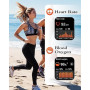 RUIMEN Montre Connectée Femme Appel Bluetooth Lecteur de Musique Montre Sport Smartwatch pour Android iOS Podometre Cardiofreque